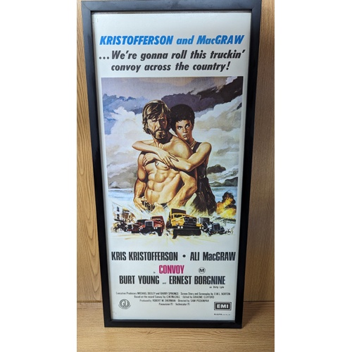 Daybill Movie Poster - Convoy 1978 Kris Kristofferson Genuine Original Framed