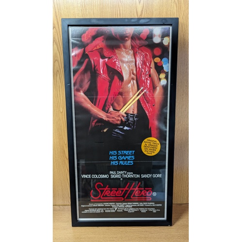 Daybill Movie Poster - Street Hero 1984 Genuine Original Framed