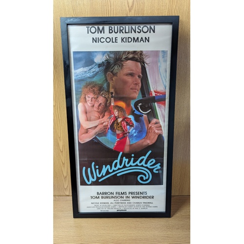 Daybill Movie Poster - Windrider 1986 Nicole Kidman Genuine Original Framed