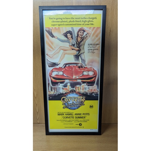 Daybill Movie Poster - Corvette Summer 1978 Mark Hamil Genuine Original Framed