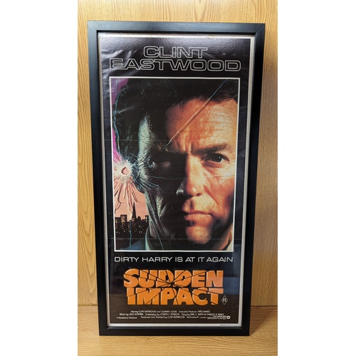 Daybill Movie Poster - Sudden Impact 1983 Clint Eastwood Genuine Original Framed