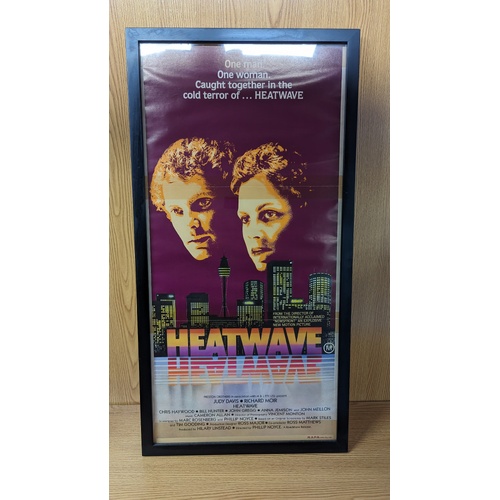 Daybill Movie Poster - Heatwave 1982 Judy Davis Genuine Original Framed