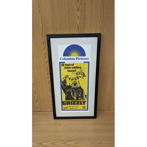 Daybill Movie Mini Poster - Grizzly 1976 Genuine Original Framed