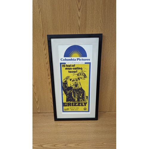 Daybill Movie Mini Poster - Grizzly 1976 Genuine Original Framed