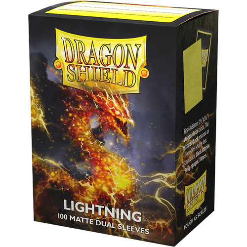Dragon Shield Sleeves - Dual Matte Lightning Yellow MATTE Standard  Card Protector