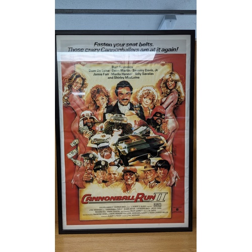 Movie Poster - Cannonball Run II 2 1984 Genuine Original Framed