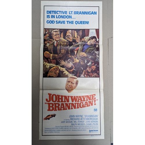 Daybill Movie Poster - Brannigan 1975 John Wayne Genuine Original