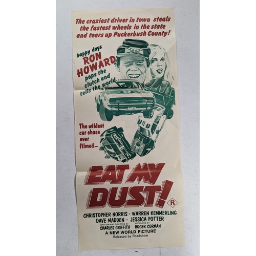 Daybill Movie Poster - Eat My Dust 1976 Ron Howard Genuine Original Framed