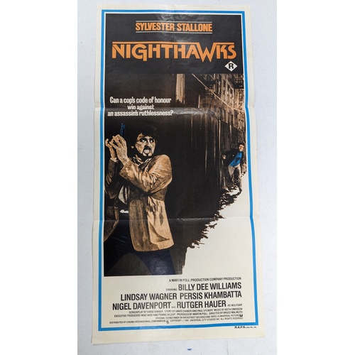 Daybill Movie Poster - Nighthawks 1981 Sylvester Stallone Genuine Original