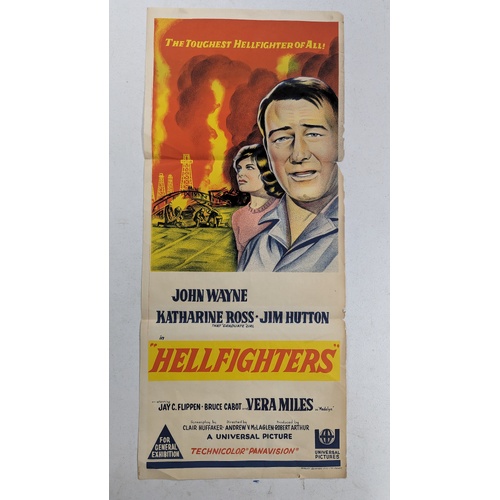 Daybill Movie Poster - Hellfighters 1968 John Wayne Genuine Original