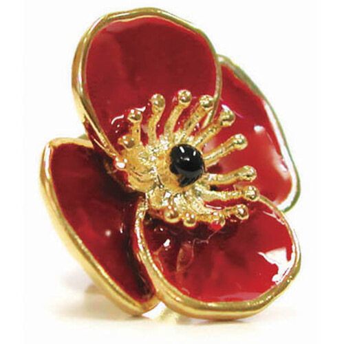 Anzac 3D Poppy Badge On Card POPPY REMEMBRANCE