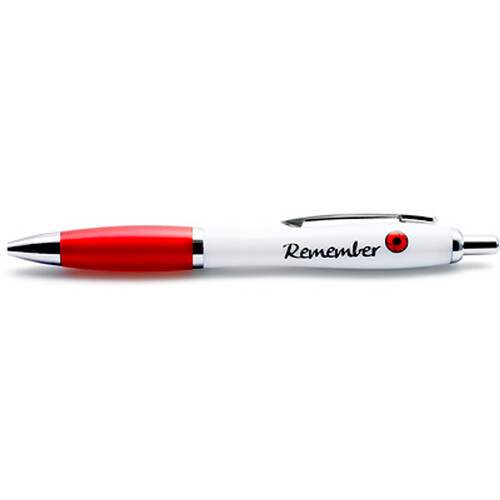 Anzac Poppy Soft Grip Pen POPPY REMEMBRANCE