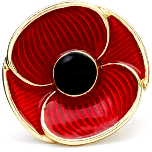 Anzac Poppy Recollections Brooch POPPY REMEMBRANCE badge pin