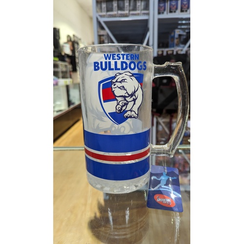Western Bulldogs Giant Stein Glass AFL Collectable cup