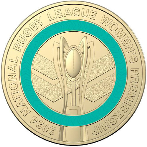 $2 2024 National Rugby League Women's Premiership Circulated TWO Dollar Coin
