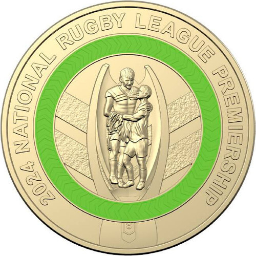 $2 2024 National Rugby League Premiership Circulated TWO Dollar Coin