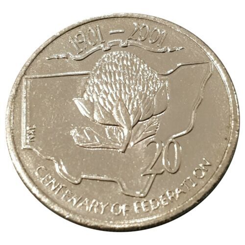 2001 RAM Centenary Of Federation 20c Lightly Circulated Coin - NEW SOUTH WALES