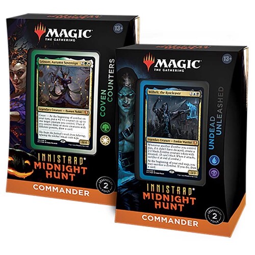 Magic Innistrad Midnight Hunt Commander Decks (Pair) MTG coven counters and undead unleashed