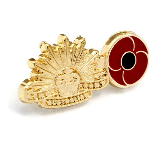ANZAC Army Poppy Lapel Pin POPPY REMEMBRANCE