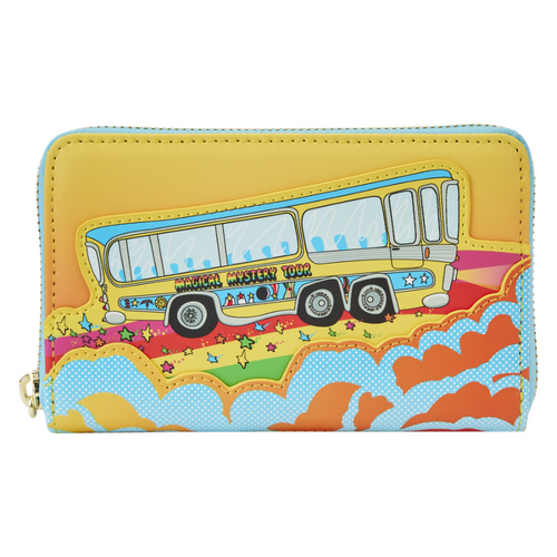 The Beatles - Magical Mystery Tour Bus 4” Faux Leather Zip-Around Wallet