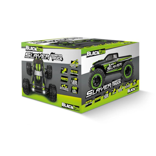 BlackZon Slyder MT 1/16 4WD Brushed Electric RC Monster Truck Green BZ540100