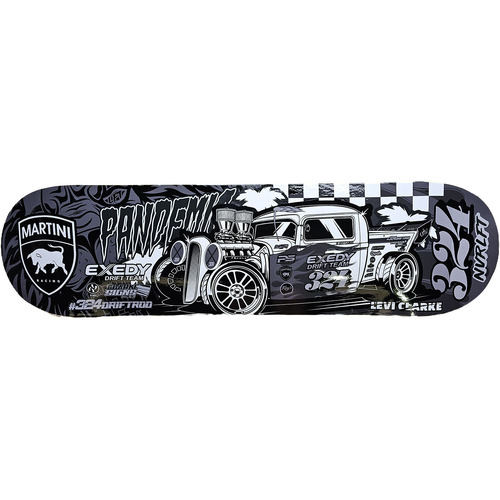 #324DRIFTROD Presentation Skate Deck Pandemic Ratrod Exedy Drift Signed by leviclarke Martini