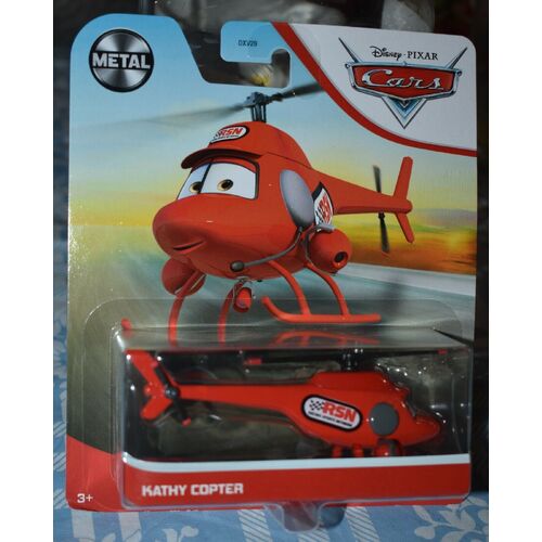 Disney Pixar Cars KATHY COPTER Diecast Meta dxv29 grr86