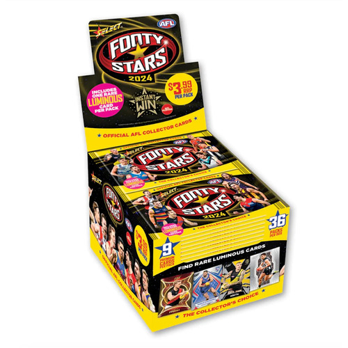 2024 SELECT AFL FOOTY STARS sealed RETAIL BOX trading cards 36 packs 9 cards per pack