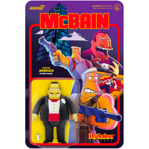The Simpsons - Senator Mendoza (McBain) ReAction 3.75” Action Figure