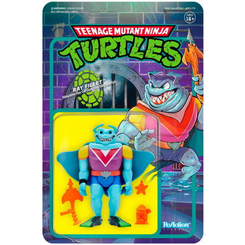 Teenage Mutant Ninja Turtles (1987) - Ray Fillet ReAction 3.75” Action Figure