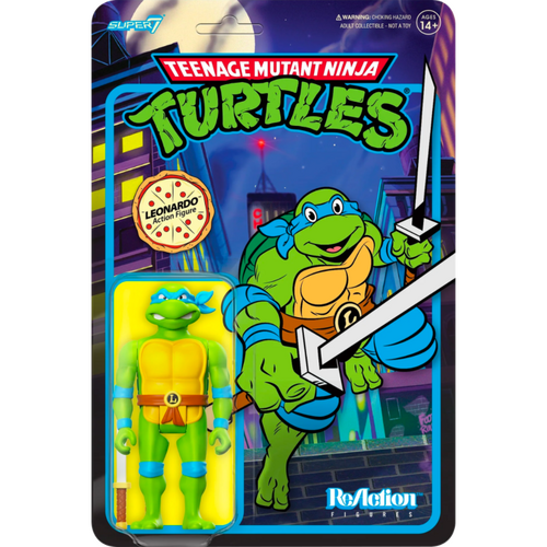 Teenage Mutant Ninja Turtles (1987) - Leonardo (Toon) ReAction 3.75" Action Figure
