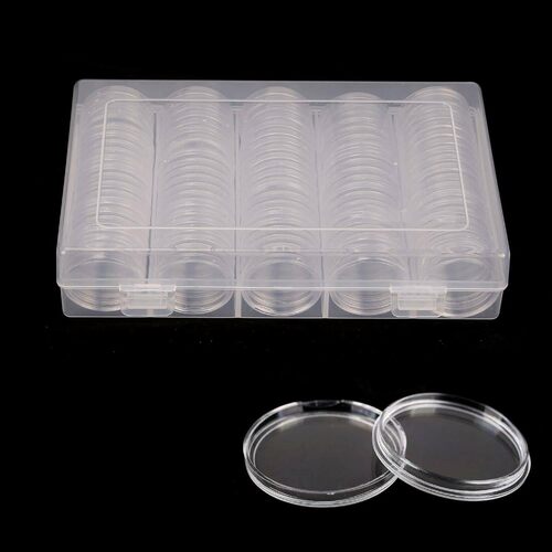 100Pcs Coin Storage Box Case