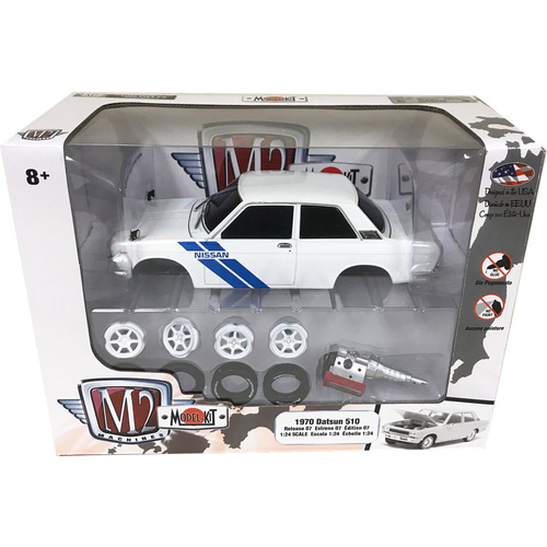 M2 MACHINES 47000-07 MODEL KIT 1970 DATSUN 510 1/24 DIECASR CAR WHITE
