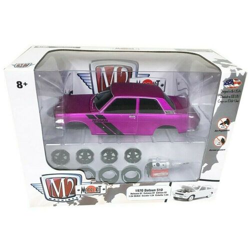 M2 MACHINES 47000-07 MODEL KIT 1970 DATSUN 510 1/24 DIECASR CAR hot pink