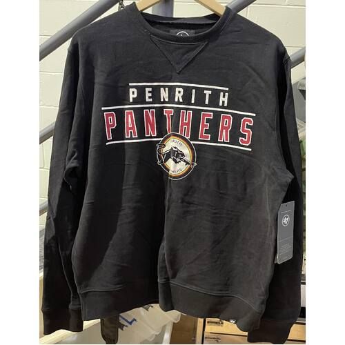 NRL PENRITH PANTHERS FLANKER BACKER TEE MENS JUMPER BLACK - SIZE L