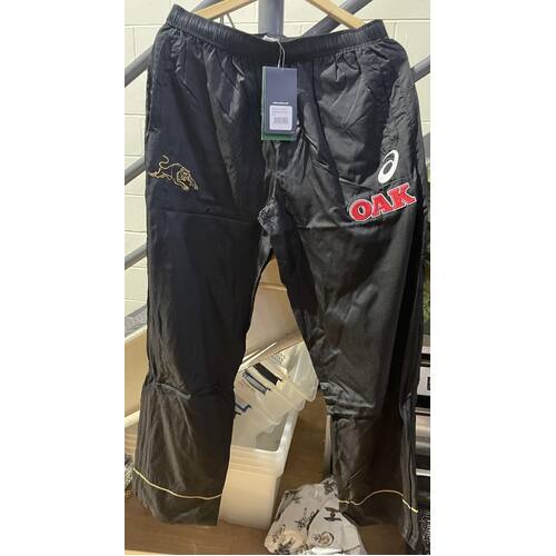 NRL PENRITH PANTHER ASICS 2017 TRACK PANTS BLACK - SIZE L