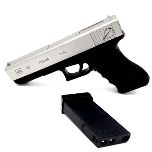 SKD Auto/Semi-Auto Glock G18 New colour Silver gel blaster