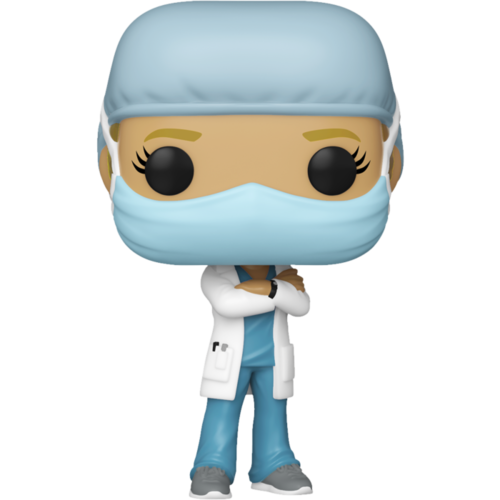 Pop! Heroes - Front Line Worker Female #1 Blue Pop! Vinyl