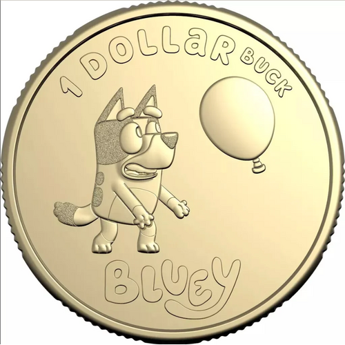 $1 2024 Bluey Dollar Buck Bluey with Balloon NEW from RAM Bag AUS One Dollar Coin