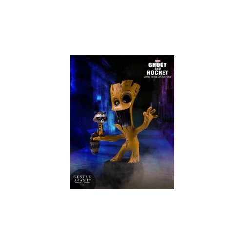 Guardians of the Galaxy - Groot and Rocket Animated 4” Statue