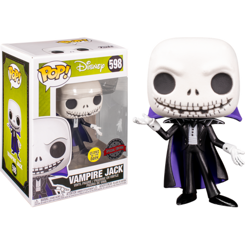 The Nightmare Before Christmas - Vampire Jack Glow in the Dark Pop! Vinyl Figure 598
