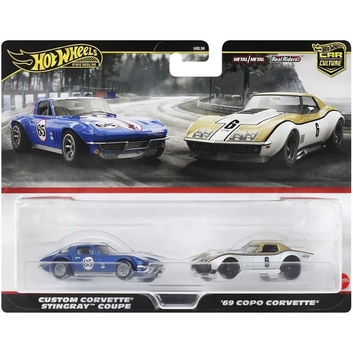 HOT WHEELS 2024 PREMIUM TWIN PACK CUSTOM CORVETTE STINGRAY COUPE / COPO CORVETTE