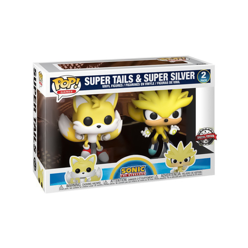 Sonic The Hedgehog 2-Pack: Super Tails & Super Silver POP! VINYL