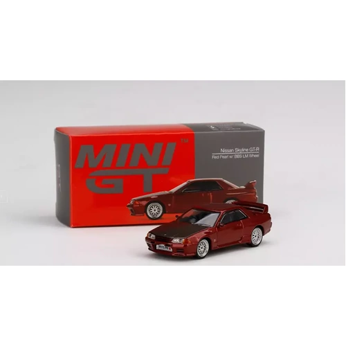 MINI GT Model Nissan Skyline GT-R R32 Red Pearl BBS LM Wheels GTR R32 BNR32 RHD