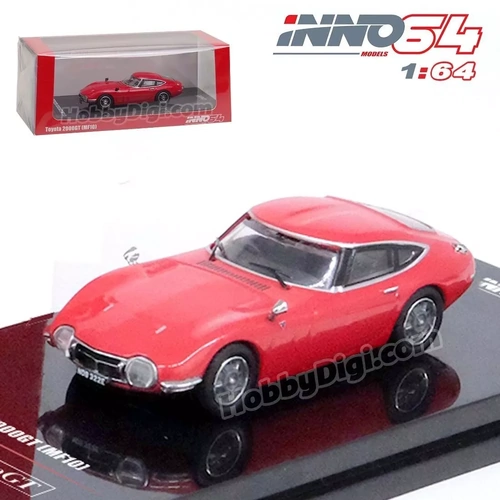 INNO64 - Toyota 2000GT (MF10) Solar Red 1/64 die cast model