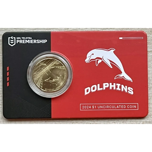 2024 Australia National Rugby League $1 Coin in Card - Dolphins Team coin & Card