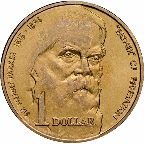 $1 1996 Father of Federation Heavily Circulated AUS One Dollar Coin