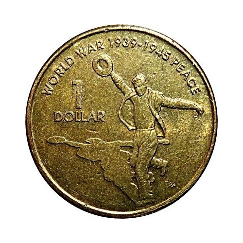 $1 2005 End of World War 2 Circulated AUS One Dollar Coin II