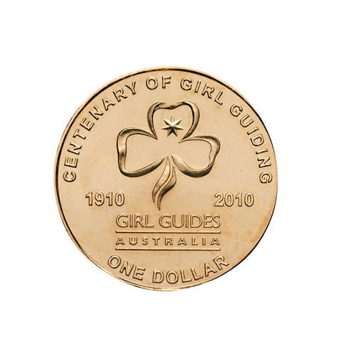 $1 2010 Centenary of Girl Guiding Circulated AUS One Dollar Coin