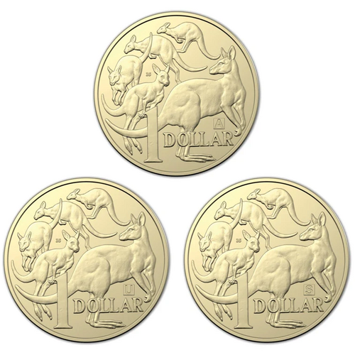 $1 2019 A.U.S Anniversary Set of 3 Lightly Circulated AUS ONE DOLLAR Coin